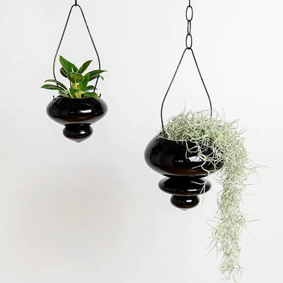 Hanging Planter Black- Medium
