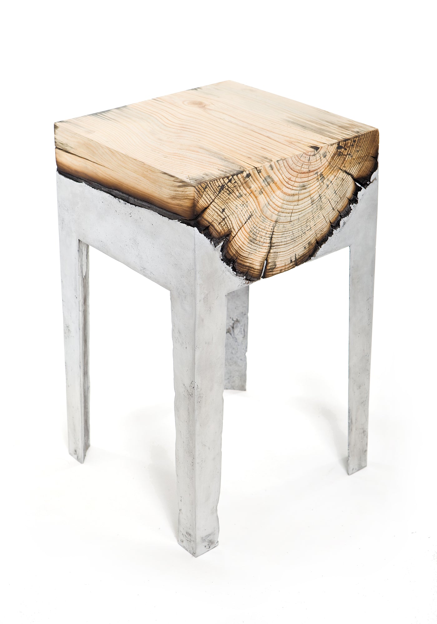 Wood Casting Side Table- Hilla Shamia