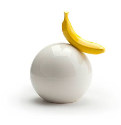 Yellow Banana White Ball - Studio Kahn