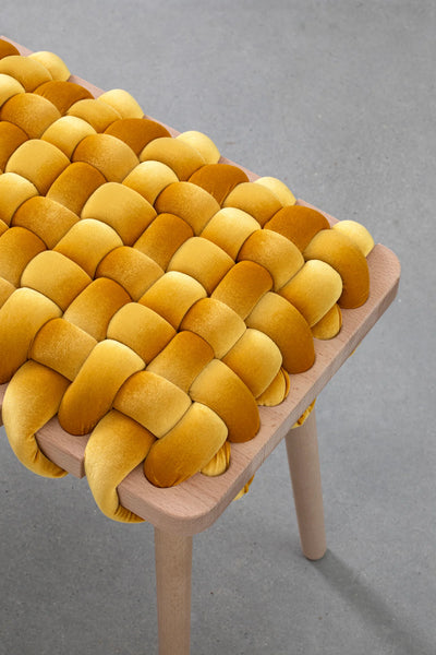 Velvet Woven Bench - Sunlight Yellow