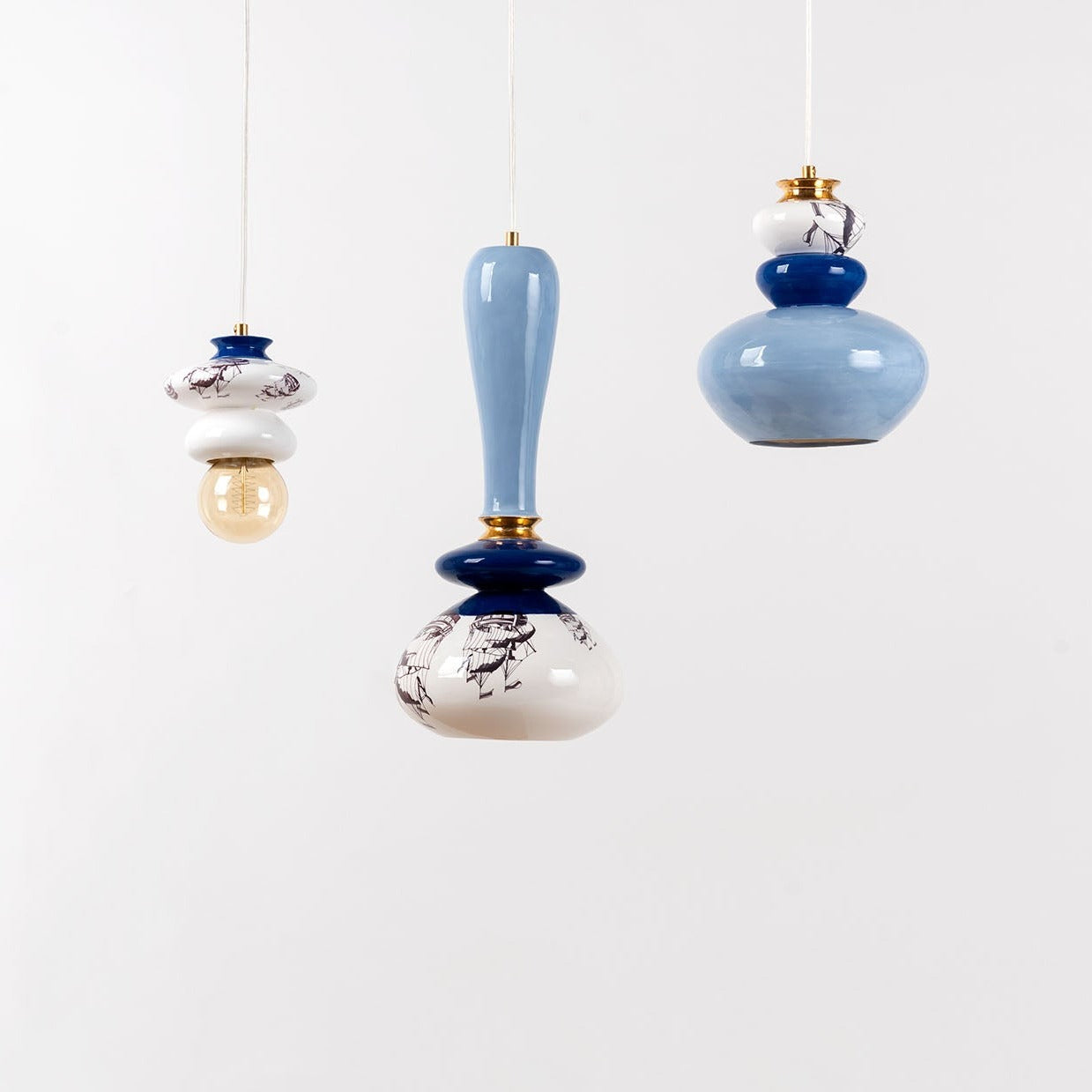 3 Apilar Lamps - Blue Family