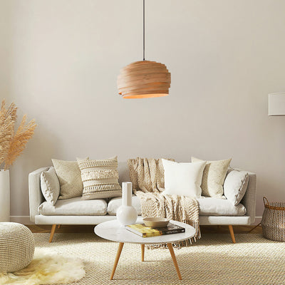 Light Cloud Veneer Lamp- Bamboo