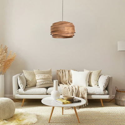 Light Cloud Veneer Lamp- Walnut