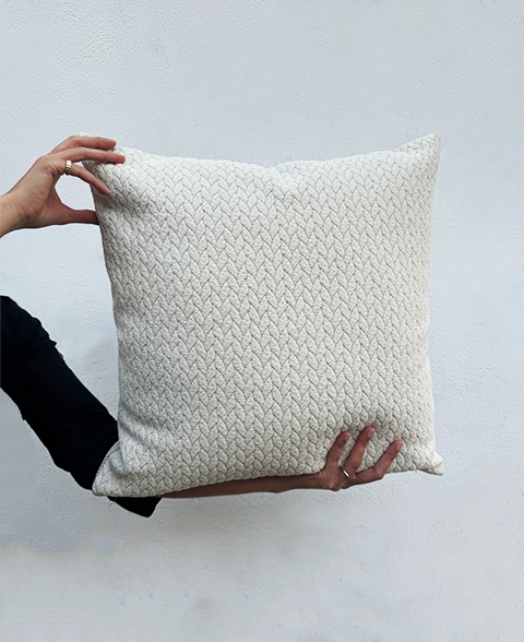 Square Pillow - Abigail - Offwhite