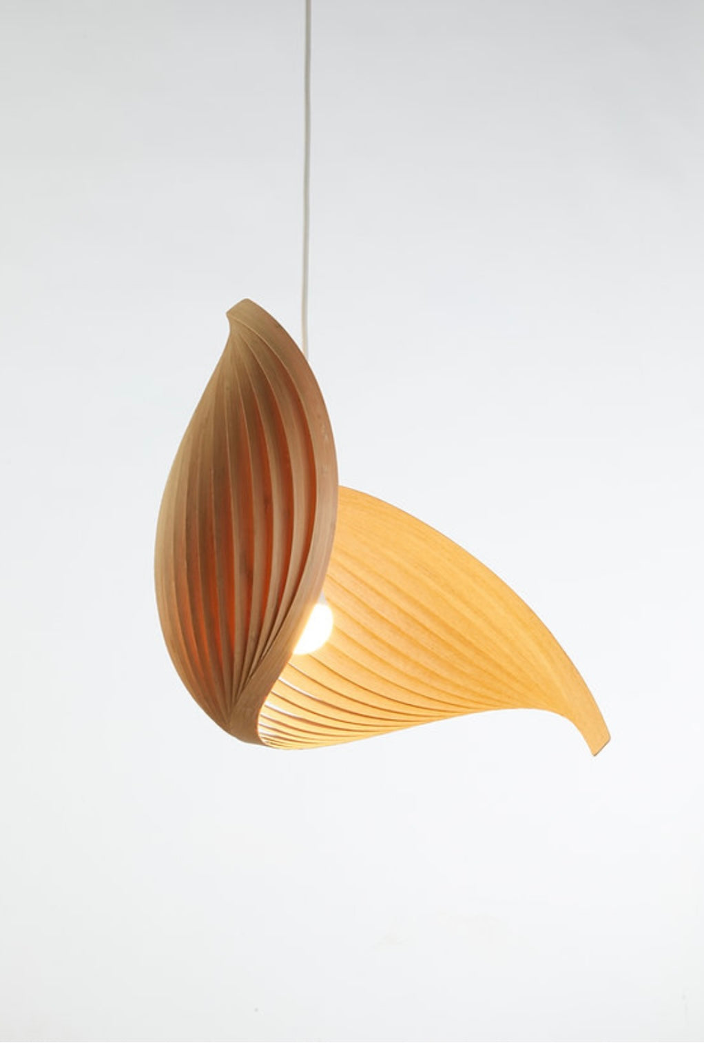 One Wing Veneer Lamp- Bamboo