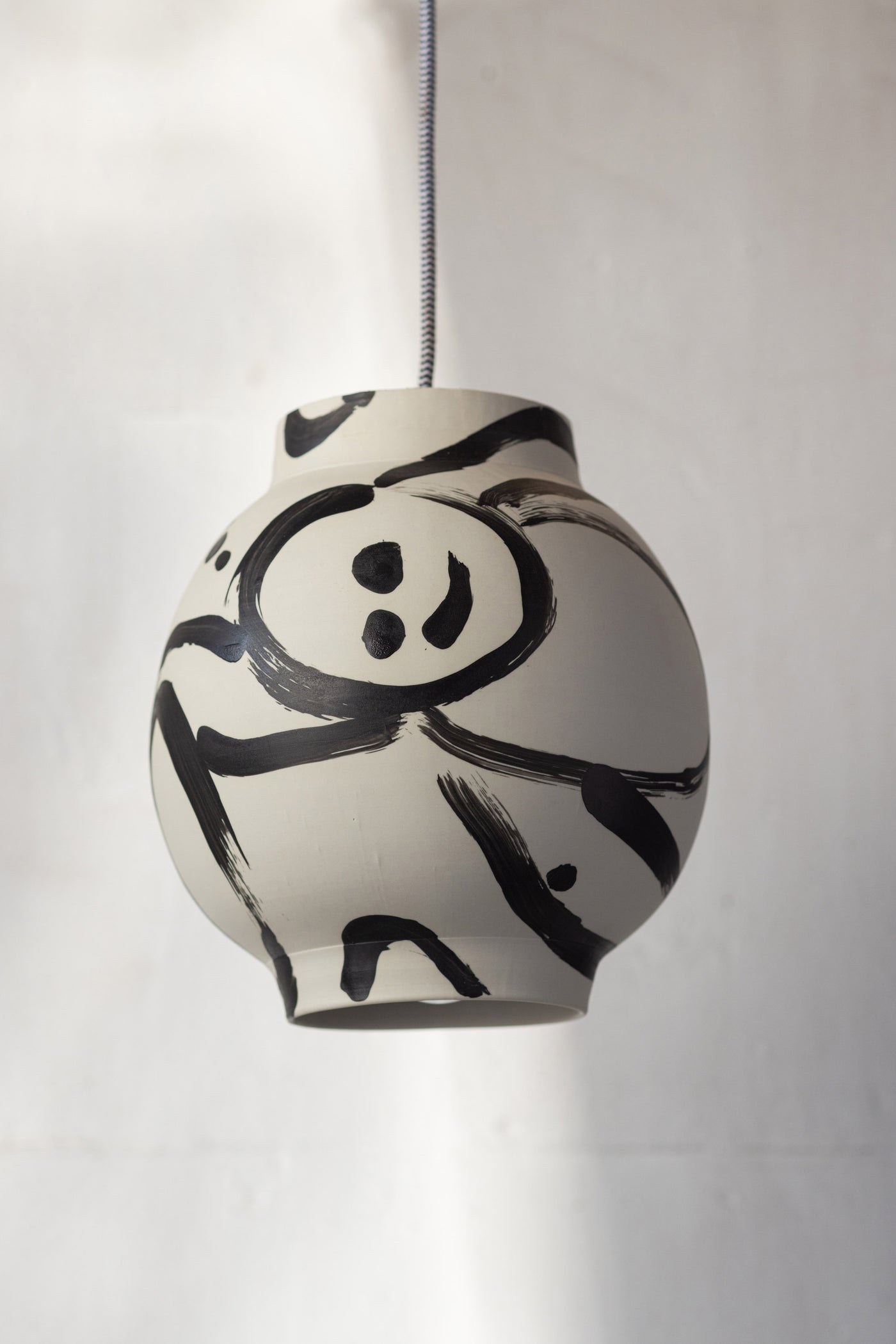 Porcelain Moon Lamp - Happy White