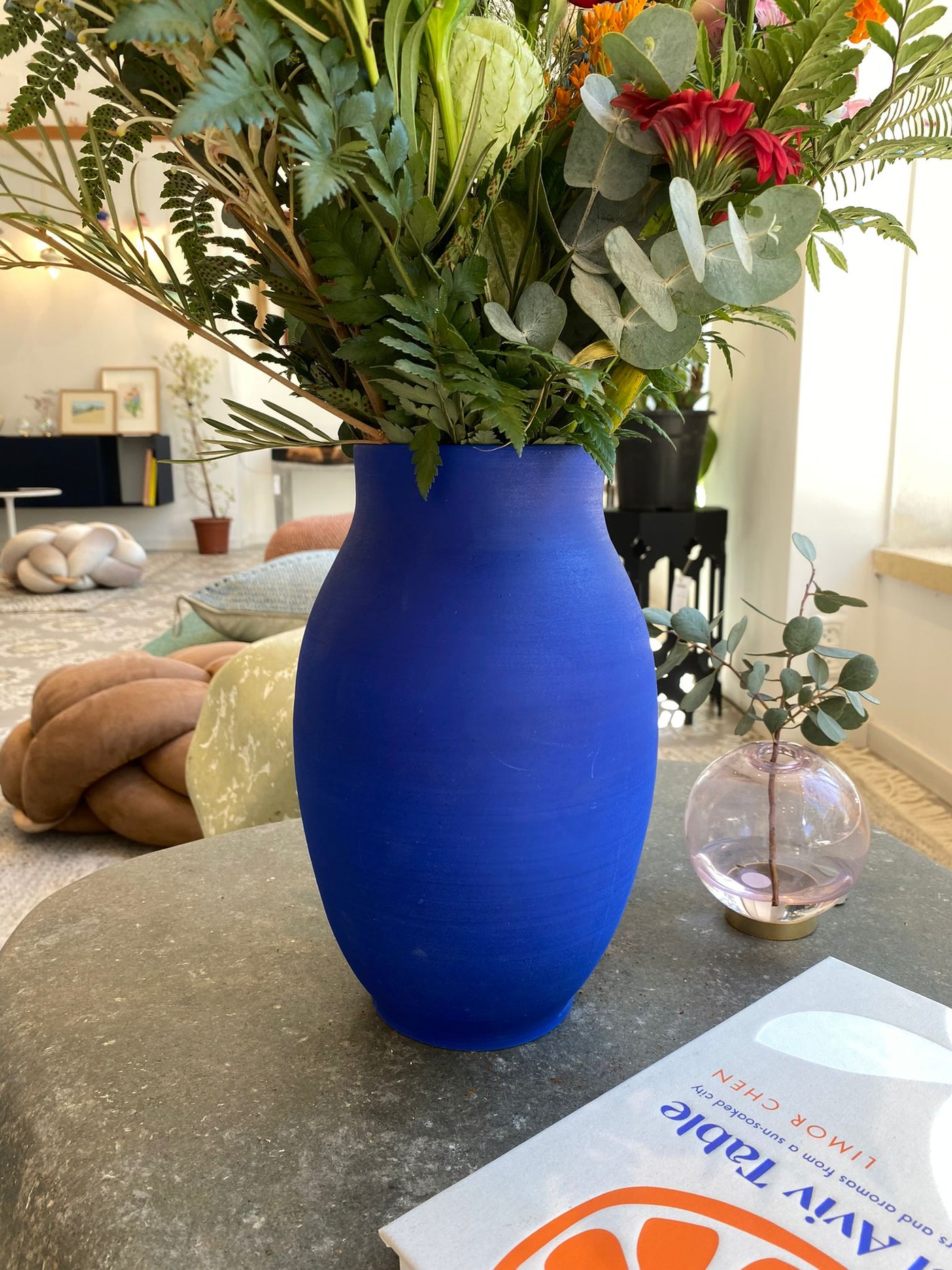 Large Plane Blue vase- Guy Jana