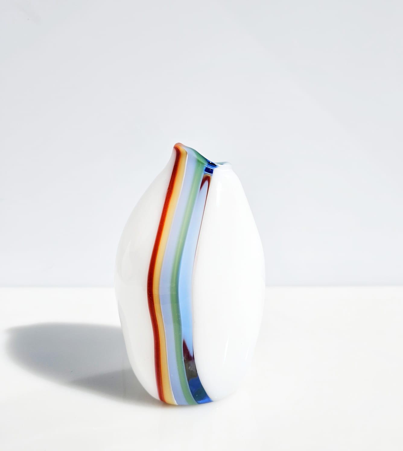 Rainbow glass vase