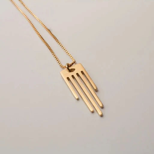 Hamsa Necklace in Gold