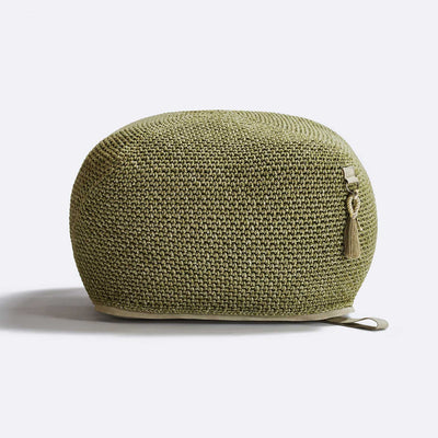 Outdoor Indoor Cube Pouf- Olive