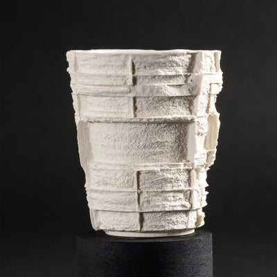 Porcelain cup- Squared Pattern