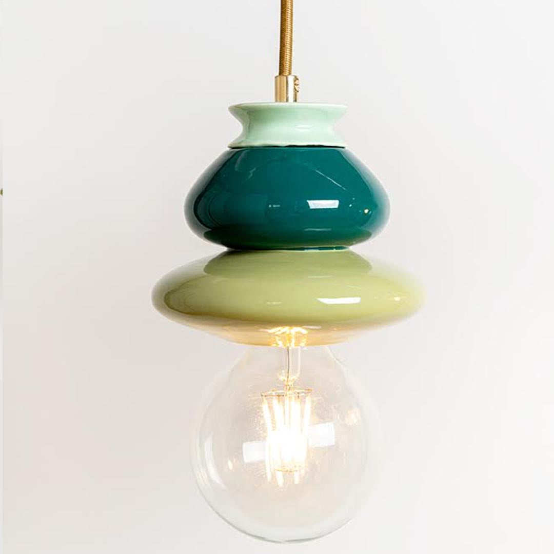 Small Apilar Lamp- Greens