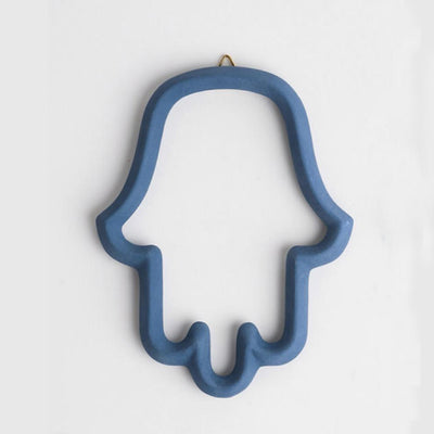 Ceramic Hamsa Hand- Blue