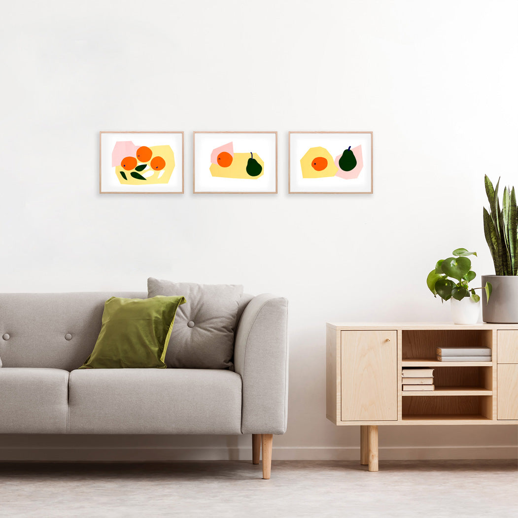 Apricot & Pear #2  - silk screen print