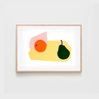 Apricot & Pear #2  - silk screen print