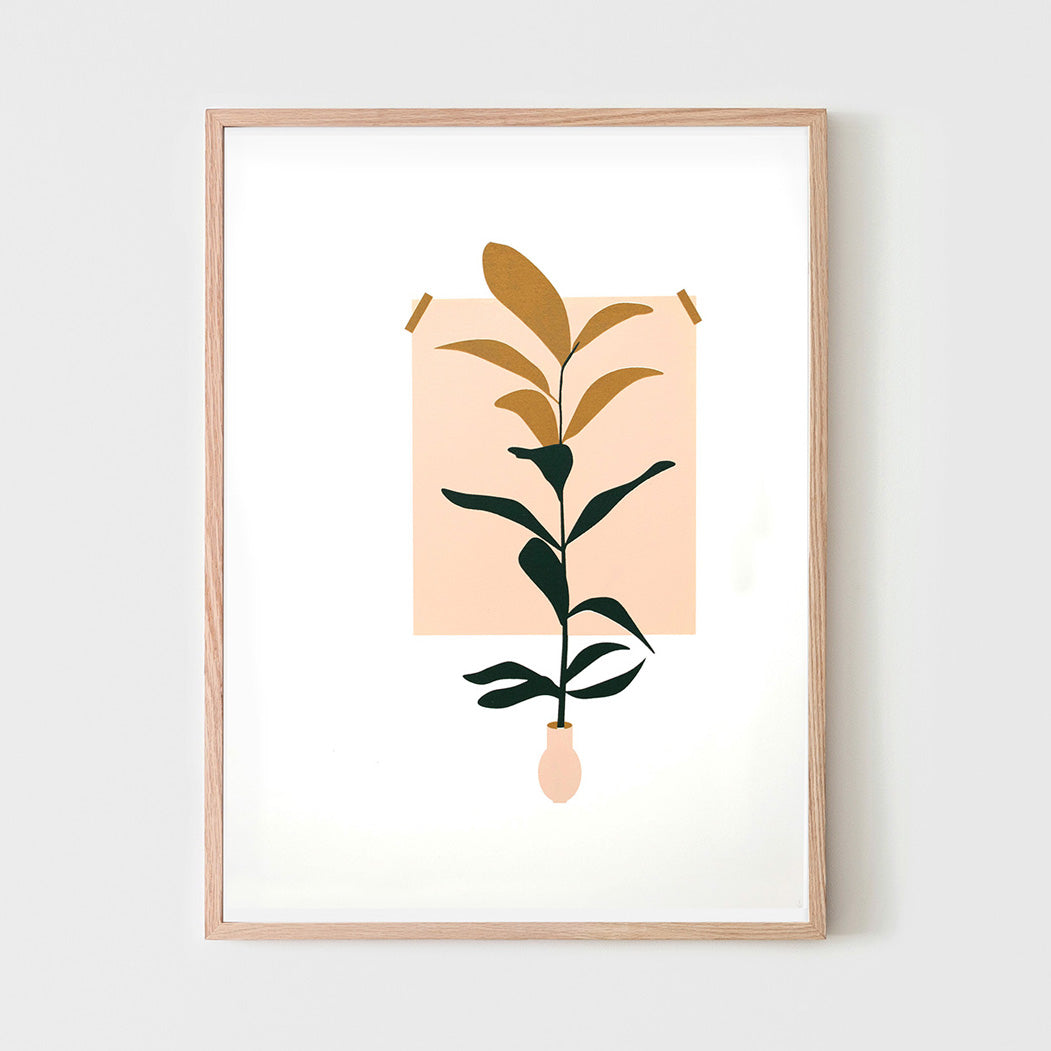 Delicate Plant  - silk screen print