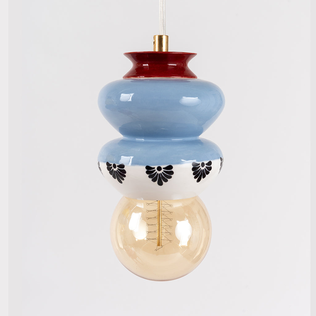 Small Apilar Lamp- Light blue illustrate