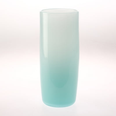 Glass Vase- Light Blue Cylinder