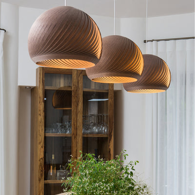 מנורת פורניר דגם רוח- עץ אגוז